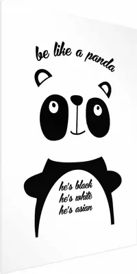 Produktbild von Posterpapier Poster - Be Like a Panda 40x60 cm Text n-A-0781-ao-a