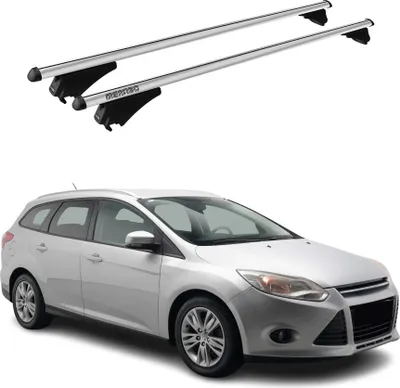 Produktbild von Menabo Dachträger Grundtäger für Ford Focus Kombi 2011-2018 75kg Alu Silber 2x