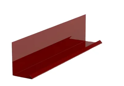 Obrázek produktu pro Lemování zdí pro kombinaci s krycí lištou RŠ 250, 1 bm, Lak. pozink, Červená RAL 3009
