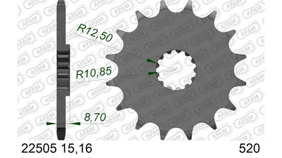 Produktbild von AFAM Kettenritzel 22505-15 Vorne für SUZUKI MOTORCYCLES GS Stahl