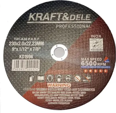 Obrázok produktu pre Kraft&Dele KD1996 brúsny kotúč na kov 230x2,0x22,23mm