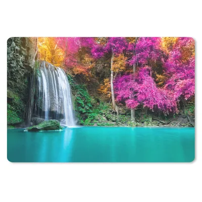 Produktbild von MuchoWow® Mauspad Mousepad Wasserfall - Bäume - Rosa - Braun - Natur 27x18 cm - Mousepads - Maus Mat - Pad - Mausunterlage - Büroartikel - Desk Matten