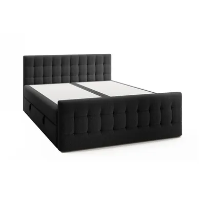 Produktbild von FEDVE Boxspringbett Yazo Royal Doppelbett Bettkästen Topper 160x200 cm Schwarz (Anthology 19)