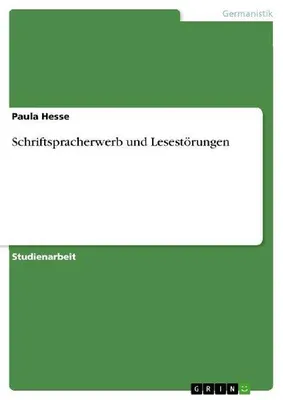 Produktbild von Schriftspracherwerb und Lesestörungen