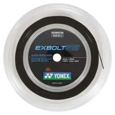 Productafbeelding van YONEX EXBOLT 65 badmintonkoord, zwart, rol van 200 meter