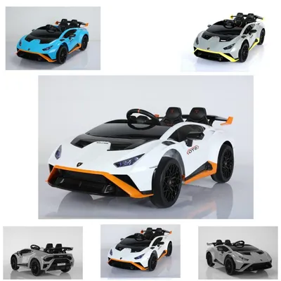Produktbild von ES-Toys Kinder Elektroauto Lamborghini Huracan STO EVA-Reifen Bluetooth MP3 USB weiss