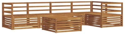 Produktbild von vidaXL Outdoor-Sofagarnitur 6 pcs Natur