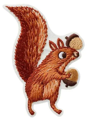 Produktbild von Eichhörnchen Tier - Aufnäher, Bügelbild, Aufbügler, Applikationen, Patches, Flicken, Zum Aufbügeln, Größe: 4,4 x 6,0 cm
