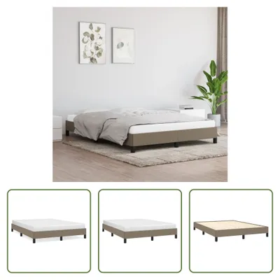 Immagine prodotto di The Living Store Rete da letto Taupe 140x200 cm tessuto