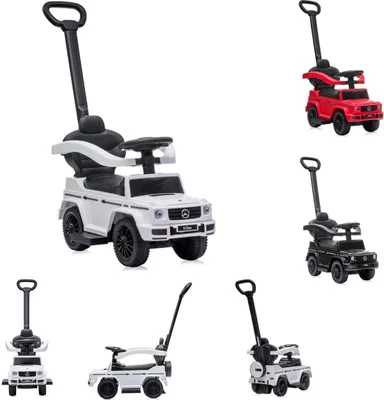 Produktbild von Lorelli Kinder Rutschauto Mercedes Benz G350 Schubstange Musikfunktion Staufach weiß