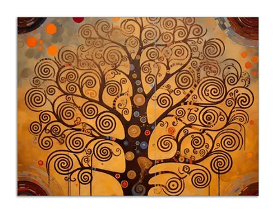 Produktbild von Wallario Herdabdeckplatte aus Glas, Größe 70 x 52 cm 2-teilig, Motiv Baum des Lebens