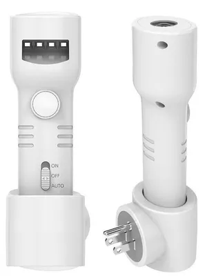 Produktbild von 2er-Set Notlicht mit Bewegungsmelder (350 mAh Akku) – 3-in-1 – Nachtlicht, Taschenlampe und Notstromlicht in Weiß