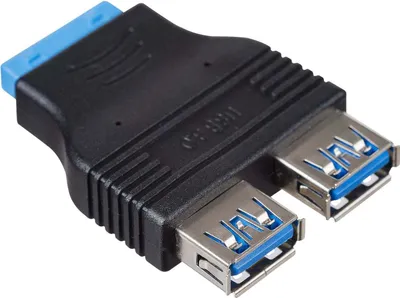 Zdjęcie produktu dla Adapter Akyga AK-CA-58 USB 3.0 19-pin (F) - 2x USB 3.0 Typu A (F)