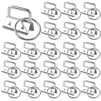 40 Schlüsselanhänger-Hardware-Clips, Silber, 26 mm