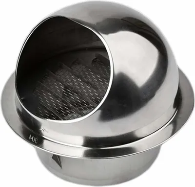 Produktbild von Rundes Lüftungsgitter, Haubenlüftungsgitter, Lüftungskanal, Edelstahl-Lüftungsgitter mit Insektenschutznetz, 100 mm (1 Stück)