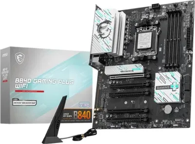 Image de Carte Mère MSI B840 GAMING PLUS WIFI, AM5, DDR5, Wi-Fi 7, 2.5 GbE