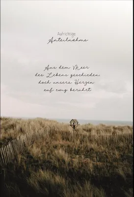Produktbild von Trauer  Beileid  Kondolenz - Trauerkarte im Format 11,5 x 17
