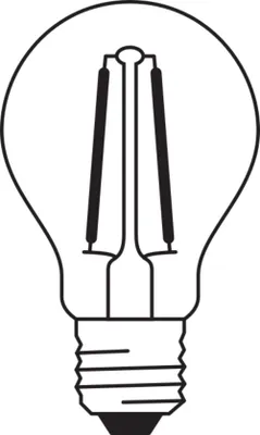 Obrázok produktu pre LED žiarovka P45 E27 A60 6,5 W = 60 W 806 lm 2700 K teplá biela 200° vlákno stmievateľná Osram