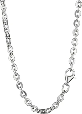Produktbild von 60cm Ankerkette flach 925 Silber 3,3mm breite Halskette elegante Silberkette