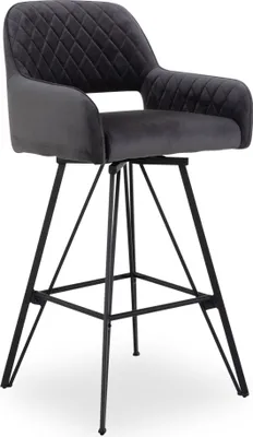 Produktbild von Barstuhl SANSIBAR HORUM BHT 54x104x56 cm grau Barhocker Tresenstuhl