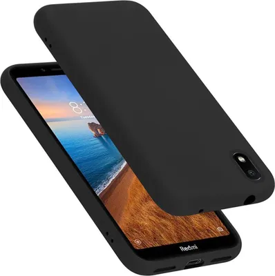 Produktbild von Cadorabo Schutzhülle für Xiaomi RedMi 7A Hülle in Schwarz Handyhülle Case Cover TPU Etui