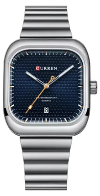 Obrázek produktu pro Pánské hodinky CURREN 41637 stříbrné s modrým ciferníkem KP41637