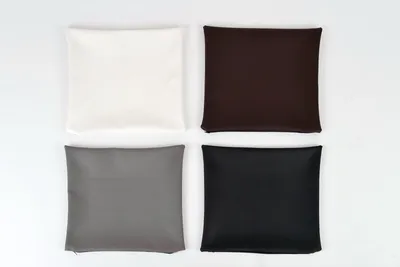 Produktbild von Kissen-hülle 40x40 cm Kissen-bezug Kunst-leder weiß, schwarz, braun oder grau , Farbe:weiß
