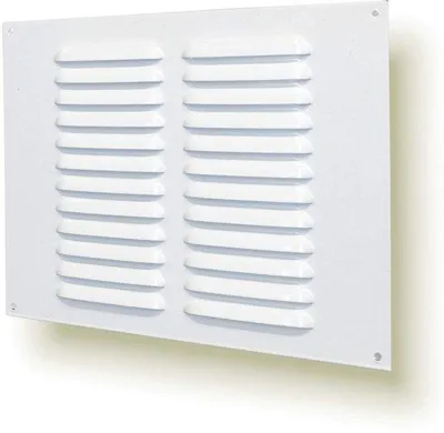 Produktbild von Metallenes Fensterlüfter mit Insektenschutz - 1 Stück - Weiß - 25 x 20 cm