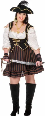 Produktbild von Piratin "Raven" Kostüm für Damen | Braun - Seeräuberin Größe: 38