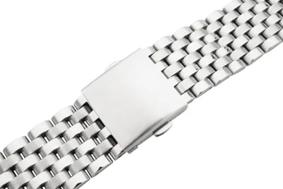 Produktbild von Minott Uhrenarmband 20mm Edelstahl silberfarben matt/poliert Faltschließe