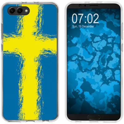 Produktbild von PhoneNatic Case kompatibel mit Huawei Honor View 10 Silikon-Hülle WM Schweden M12