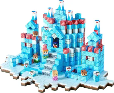 Produktbild von Magnetische Bausteine 150-teiliges Gletscherschloss-Set STEM Montessori Sensorisches Spielzeug
