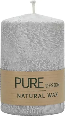 Produktbild von PURE Design Natural Wax Kerze - silbergrau 90x60