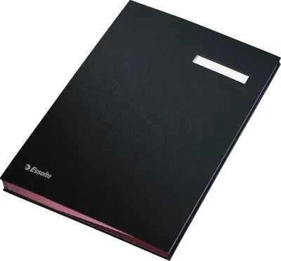 Produktbild von Unterschriftsmappe A4 PP 20 Fächer schwarz Packung mit 12 Stück