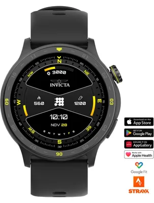 Obrázek produktu pro Invicta I-Tech 2 ITECH-001 Pánské Hodinky - Smartwatch Hnutí - Nerezová Ocel s Černým Ciferníkem - 45 mm