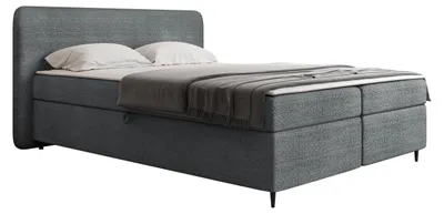 Produktbild von MIRJAN24 Boxspringbett mit zwei Bettkästen Boho II, Schlafzimmer Ehebett, Doppelbett mit Topper (Farbe: Taro 98, Größe: 160x200 cm)