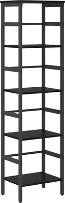 Obrázok produktu pre vidaXL Čierny dubový regál 40 x 29,5 x 149 cm