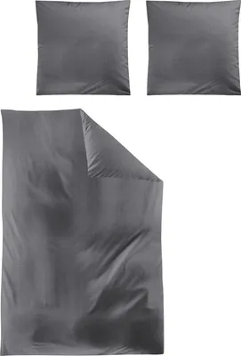 Produktbild von Irisette Lyocell-Satin Bettwäsche-Garnitur Lotus 8521 Farbe grau 155x200+80x80cm