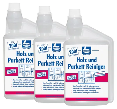 Produktbild von Dr. Becher Holz und Parkett Reiniger 1L (3er Pack)