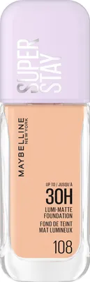 Obrázek produktu pro Maybelline Super Stay 30H Lumi-Matte Foundation dlouhotrvající make-up pro sjednocení barevného tónu pleti 108 35 ml