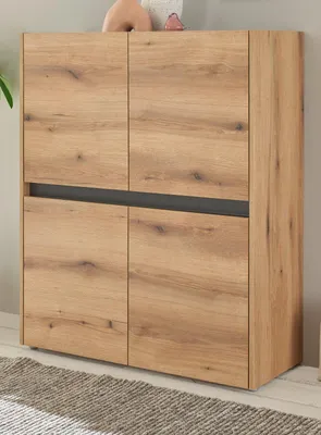 Produktbild von Highboard "Center" in Evoke Eiche und grau Kommode 100 x 120 cm