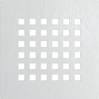 Obrázek produktu pro Balneo kryt sprchového odtoku, čtvercový, INOX, bílý nerez, 13,2 x 13,2 cm