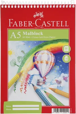 Produktbild von Malblock A5 Rote Linie 60 Blatt Packung mit 10 Stück