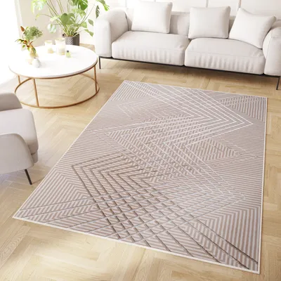 Obrázek produktu pro Tapiso Koberec Crystal Modern Brown Beige Obývací pokoj 250 x 350 cm
