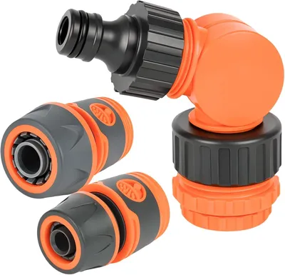 Productafbeelding van Kraanverlenger 3-in-1, zwenkbaar, 1/2, 3/4, 1 inch, met 2 tuinslangen, voor tuinirrigatie