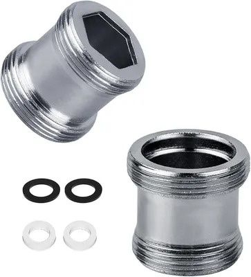 Immagine prodotto di Adattatore filettato M18 a M22 - Adattatore per filetti esterni M18 e M22 - Ideale per aeratori e lavelli