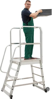 Produktbild von Podestleiter Nr. 517 - Stufen: 5, Arbeitshöhe: 317 cm