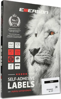 Obrázek produktu pro Samolepicí štítky A4 70 x 37 mm, 100 listů