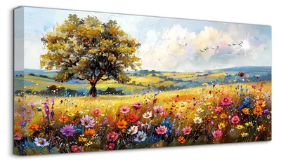 Leinwandbild Naturlandschaft 73x146 cm, modern, gerahmt