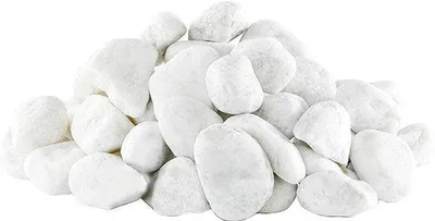 Obrázok produktu pre Biele kamienky – dekoratívne riečne kamienky do kvetináčov, do záhrady a do akvária – 1000 g – Ø 40–60 mm